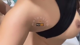 Egyptian Beauty Chloe Foxy Spits And Drinks Milk In Arousing Shower Video